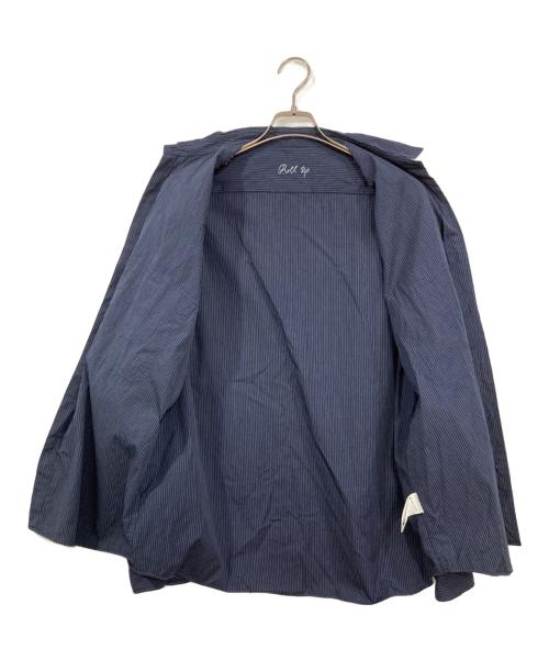 Porter Classic（ポータークラシック）Porter Classic (ポータークラシック) ROLL UP PIN STRIPE SHIRT ネイビー サイズ:Lの古着・服飾アイテム