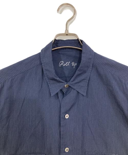 Porter Classic（ポータークラシック）Porter Classic (ポータークラシック) ROLL UP PIN STRIPE SHIRT ネイビー サイズ:Lの古着・服飾アイテム