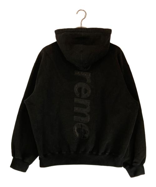 SUPREME（シュプリーム）Supreme (シュプリーム) 23FW Satin Applique Hooded Sweatshirt ブラック サイズ:Mの古着・服飾アイテム