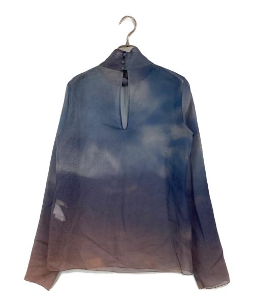 LEINWANDE（ラインヴァンド）LEINWANDE (ラインヴァンド) Claudiu Sheer Print Top ブルー サイズ:FREEの古着・服飾アイテム
