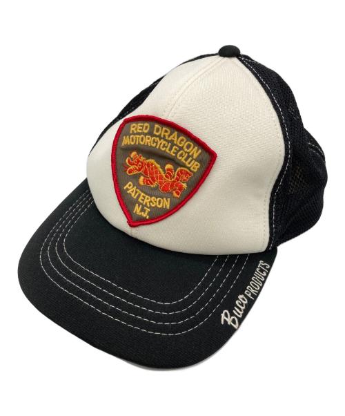 THE REAL McCOY'S（ザ・リアルマッコイズ）THE REAL McCOY'S (ザ・リアルマッコイズ) buco real mccoy red dragon hat ブラック×ホワイトの古着・服飾アイテム