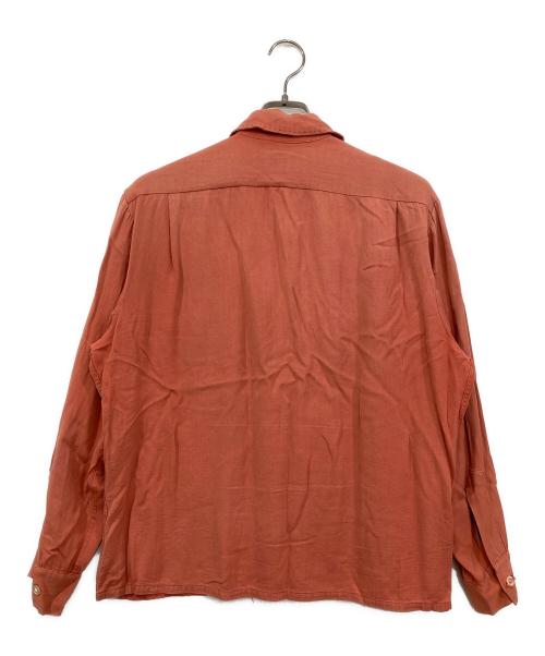 LANCER（ランサーズ）LANCER (ランサーズ) レーヨンギャバループカラーシャツ オレンジ サイズ:16 1/2の古着・服飾アイテム
