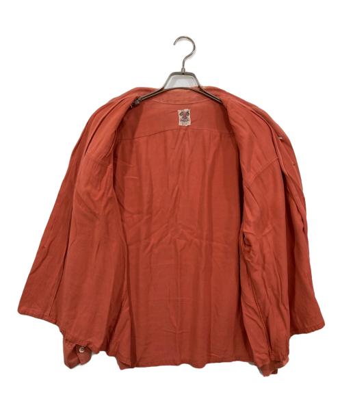 LANCER（ランサーズ）LANCER (ランサーズ) レーヨンギャバループカラーシャツ オレンジ サイズ:16 1/2の古着・服飾アイテム