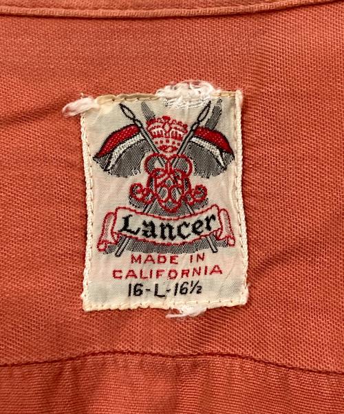 LANCER（ランサーズ）LANCER (ランサーズ) レーヨンギャバループカラーシャツ オレンジ サイズ:16 1/2の古着・服飾アイテム