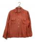 LANCER（ランサーズ）の古着「レーヨンギャバループカラーシャツ」｜オレンジ