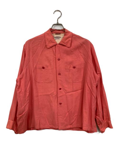 TOWN CRAFT（タウンクラフト）TOWN CRAFT (タウンクラフト) レーヨン×ダクロン ヴィンテージシャツ ピンク サイズ:16-16 1/2の古着・服飾アイテム