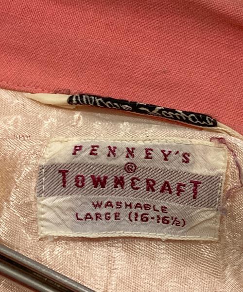 TOWN CRAFT（タウンクラフト）TOWN CRAFT (タウンクラフト) レーヨン×ダクロン ヴィンテージシャツ ピンク サイズ:16-16 1/2の古着・服飾アイテム