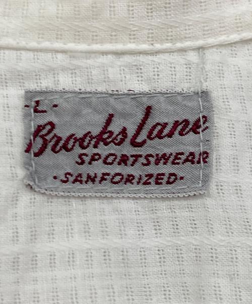 Brooks Lane（ブルックスレーン）Brooks Lane (ブルックスレーン) ヴィンテージ開襟シャツ ホワイト サイズ:Lの古着・服飾アイテム
