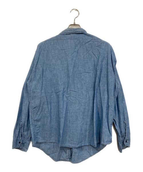 U'S NAVY（ユーエスネイビー）U'S NAVY (ユーエスネイビー) シャンブレーシャツ ブルー サイズ:ーの古着・服飾アイテム