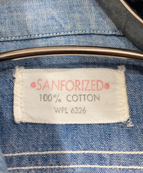 U'S NAVY（ユーエスネイビー）U'S NAVY (ユーエスネイビー) シャンブレーシャツ ブルー サイズ:ーの古着・服飾アイテム