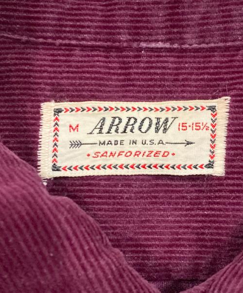 ARROW（アロー）ARROW (アロー) ヴィンテージコーズシャツ パープル サイズ:15-15 1/2の古着・服飾アイテム