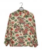 RANDOM WEARランダム ウェアー）の古着「パイナップル柄長袖アロハシャツ」｜アイボリー