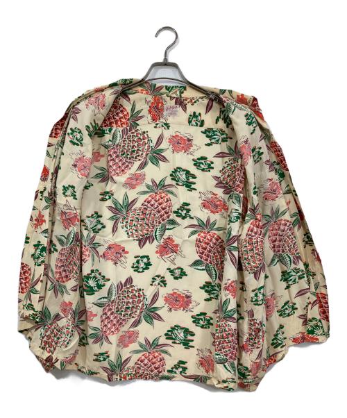 RANDOM WEAR（ランダム ウェアー）RANDOM WEAR (ランダム ウェアー) パイナップル柄長袖アロハシャツ アイボリー サイズ:16-16 1/2の古着・服飾アイテム