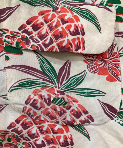 RANDOM WEAR（ランダム ウェアー）RANDOM WEAR (ランダム ウェアー) パイナップル柄長袖アロハシャツ アイボリー サイズ:16-16 1/2の古着・服飾アイテム