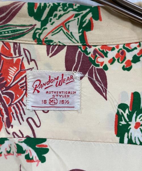 RANDOM WEAR（ランダム ウェアー）RANDOM WEAR (ランダム ウェアー) パイナップル柄長袖アロハシャツ アイボリー サイズ:16-16 1/2の古着・服飾アイテム