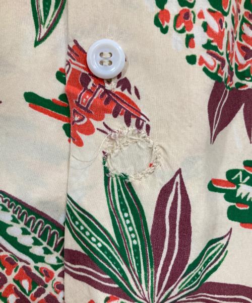 RANDOM WEAR（ランダム ウェアー）RANDOM WEAR (ランダム ウェアー) パイナップル柄長袖アロハシャツ アイボリー サイズ:16-16 1/2の古着・服飾アイテム