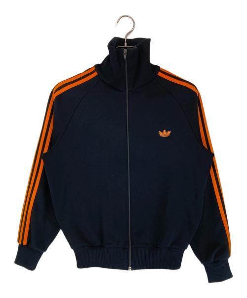 adidas（アディダス）adidas (アディダス) トラックジャケット ブラック×オレンジ サイズ:2号の古着・服飾アイテム