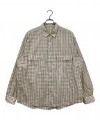 Porter Classicポータークラシック）の古着「ROLL UP GINGHAM CHECK SHIRT」｜ベージュ