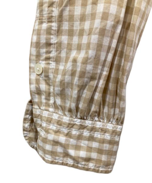 Porter Classic（ポータークラシック）Porter Classic (ポータークラシック) ROLL UP GINGHAM CHECK SHIRT ベージュ サイズ:XLの古着・服飾アイテム