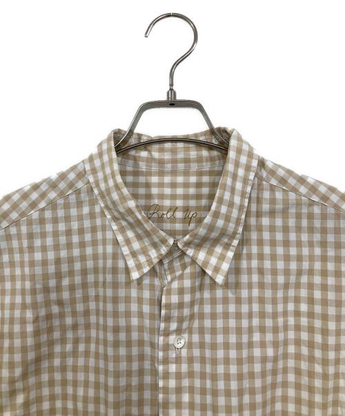 Porter Classic（ポータークラシック）Porter Classic (ポータークラシック) ROLL UP GINGHAM CHECK SHIRT ベージュ サイズ:XLの古着・服飾アイテム