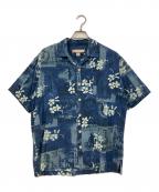 Duke Kahanamokuデュークカハナモク）の古着「オープンカラーシャツ」｜ネイビー