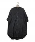 JAMES PERSEジェームスパース）の古着「シャツワンピース」｜ブラック