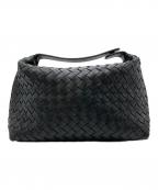 BOTTEGA VENETAボッテガベネタ）の古着「イントレチャートバニティバッグ」｜ブラック