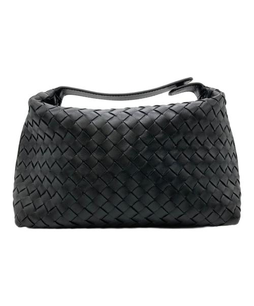 BOTTEGA VENETA（ボッテガベネタ）BOTTEGA VENETA (ボッテガベネタ) イントレチャートバニティバッグ ブラックの古着・服飾アイテム