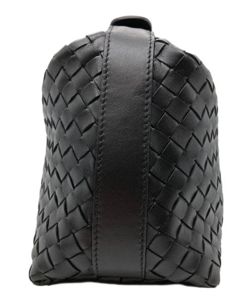 BOTTEGA VENETA（ボッテガベネタ）BOTTEGA VENETA (ボッテガベネタ) イントレチャートバニティバッグ ブラックの古着・服飾アイテム