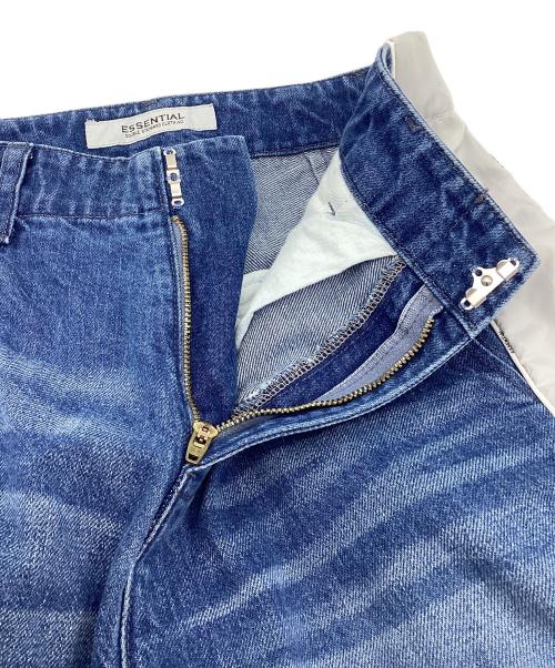ESSENTIAL（エッセンシャル）ESSENTIAL (エッセンシャル) ロゴデニムパンツ ブルー サイズ:36の古着・服飾アイテム