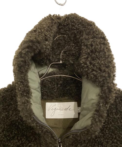 AP STUDIO（エーピーストゥディオ）AP STUDIO (エーピーストゥディオ) Vegancodeカーリーフーディブルゾン カーキ サイズ:UK10の古着・服飾アイテム