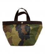 Herve Chapelierエルベシャプリエ）の古着「コーデュラ舟型トートM」｜カーキ