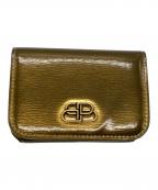 BALENCIAGAバレンシアガ）の古着「BBロゴ ミニ ウォレット」｜ゴールド