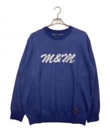 m&m custom performance×MASSES（エムアンドエム カスタムパフォーマンス×マシス）の古着「マシス コラボレーション ジャガードニット」｜ネイビー