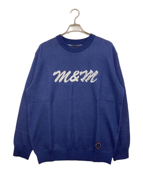 m&m custom performance（エムアンドエム カスタムパフォーマンス）m&m custom performance (エムアンドエム カスタムパフォーマンス) MASSES (マシス) マシス コラボレーション ジャガードニット ネイビー サイズ:XLの古着・服飾アイテム