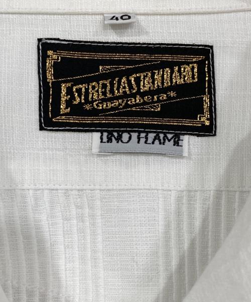 ESTRELLASTANDARD（エストレアスタンダード）ESTRELLASTANDARD (エストレアスタンダード) 長袖キューバシャツ ホワイト サイズ:40の古着・服飾アイテム