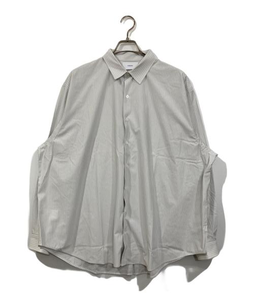 KANEMASA PHIL.（カネマサフィル）KANEMASA PHIL. (カネマサフィル) 23SS LONDON STRIPE DRESS JERSEY SHIRT グレー サイズ:3の古着・服飾アイテム