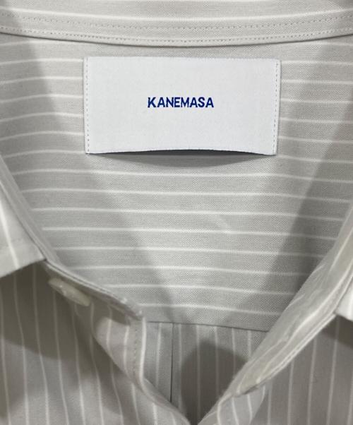 KANEMASA PHIL.（カネマサフィル）KANEMASA PHIL. (カネマサフィル) 23SS LONDON STRIPE DRESS JERSEY SHIRT グレー サイズ:3の古着・服飾アイテム