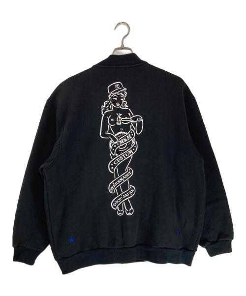 m&m custom performance（エムアンドエム カスタムパフォーマンス）m&m custom performance (エムアンドエム カスタムパフォーマンス) スウェットスタジャン ブラック サイズ:XLの古着・服飾アイテム