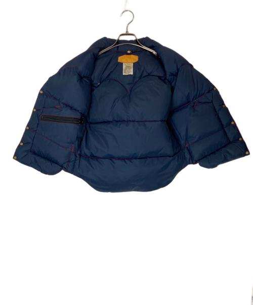 RockyMountainFeatherBed（ロッキーマウンテンフェザーベッド）RockyMountainFeatherBed (ロッキーマウンテンフェザーベッド) レザーヨークダウンベスト レッド サイズ:9/10の古着・服飾アイテム