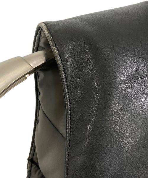 RockyMountainFeatherBed（ロッキーマウンテンフェザーベッド）RockyMountainFeatherBed (ロッキーマウンテンフェザーベッド) レザーヨークボアダウンベスト ブラック サイズ:38の古着・服飾アイテム