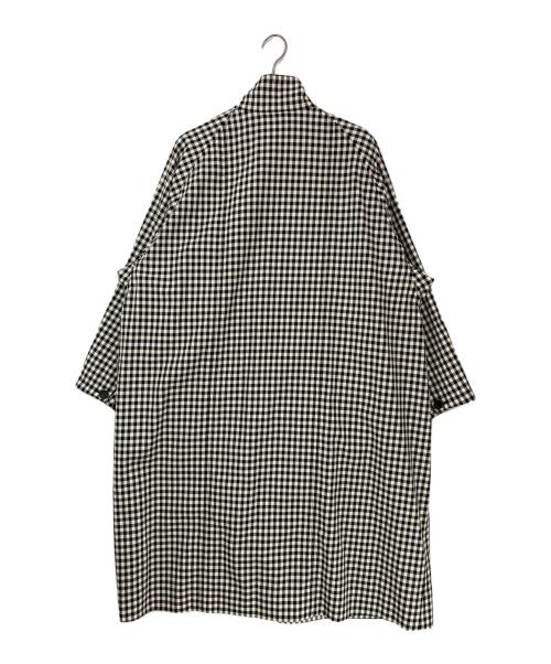 CABAN（キャバン）CABaN (キャバン) コットン ギンガムチェック スタンドカラーコート ホワイト サイズ:Sの古着・服飾アイテム