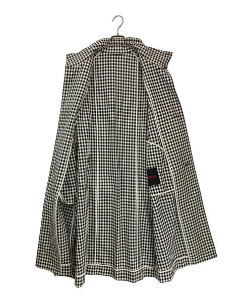 CABAN（キャバン）CABaN (キャバン) コットン ギンガムチェック スタンドカラーコート ホワイト サイズ:Sの古着・服飾アイテム