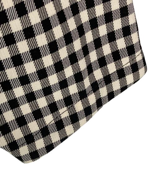 CABAN（キャバン）CABaN (キャバン) コットン ギンガムチェック スタンドカラーコート ホワイト サイズ:Sの古着・服飾アイテム