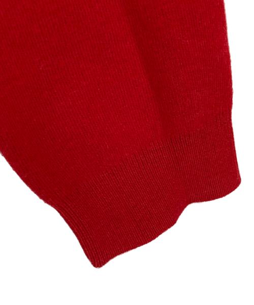 CABAN（キャバン）CABaN (キャバン) コットンカシミヤ バイカラーポロカーディガン レッド サイズ:FREEの古着・服飾アイテム