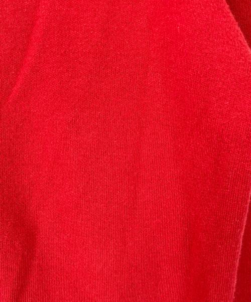 CABAN（キャバン）CABaN (キャバン) コットンカシミヤ バイカラーポロカーディガン レッド サイズ:FREEの古着・服飾アイテム