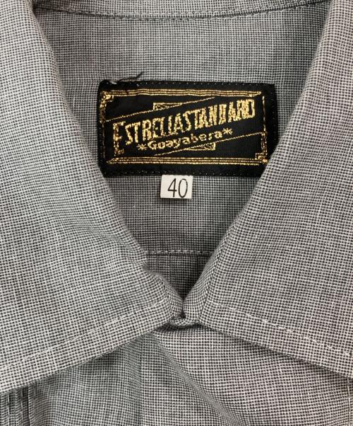 ESTRELLASTANDARD（エストレアスタンダード）ESTRELLASTANDARD (エストレアスタンダード) キューバシャツ グレー サイズ:40の古着・服飾アイテム