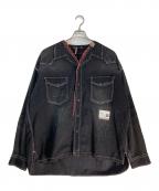 Maison MIHARA YASUHIROメゾン ミハラ ヤスヒロ）の古着「SCURF DENIM SHIRTS」｜ブラック
