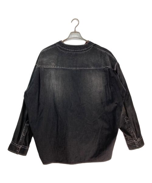 Maison MIHARA YASUHIRO（メゾン ミハラ ヤスヒロ）Maison MIHARA YASUHIRO (メゾン ミハラ ヤスヒロ) SCURF DENIM SHIRTS ブラック サイズ:46の古着・服飾アイテム