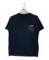 PRADA SPORTS（プラダスポーツ）の古着「ナイロン切替 ラバーロゴ クルーネック半袖Tシャツ」｜ブラック